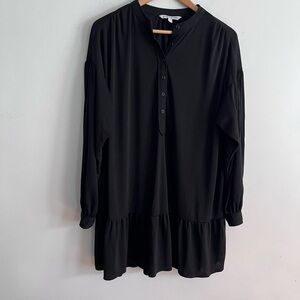 Elizabeth and James Black Long Sleeve Shirt Dress
